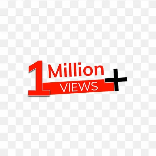 1 million plus views png graphics free